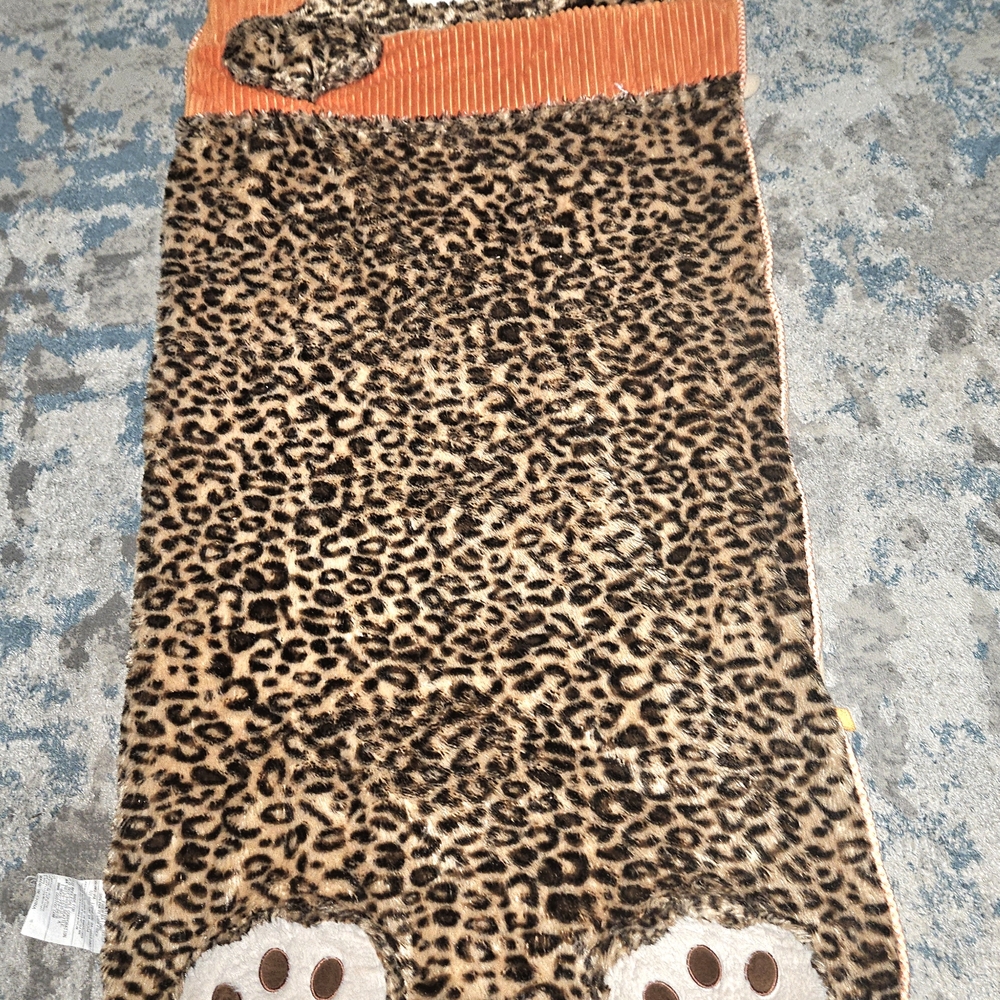Leopard Print Kids Sleeping Bag